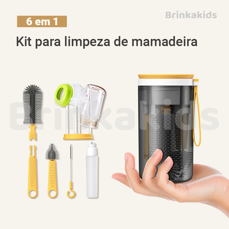 HigiaKit: Kit de Limpeza de Mamadeiras Portátil para Higiene Perfeita