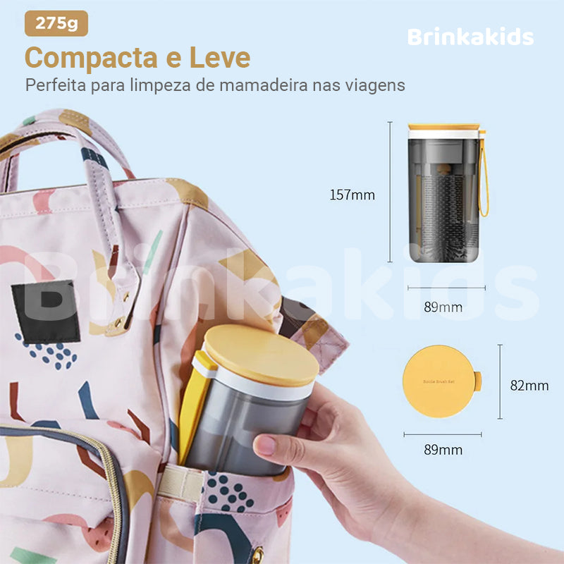 HigiaKit: Kit de Limpeza de Mamadeiras Portátil para Higiene Perfeita